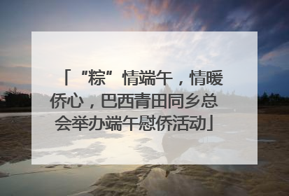 “粽”情端午，情暖侨心，巴西青田同乡总会举办端午慰侨活动