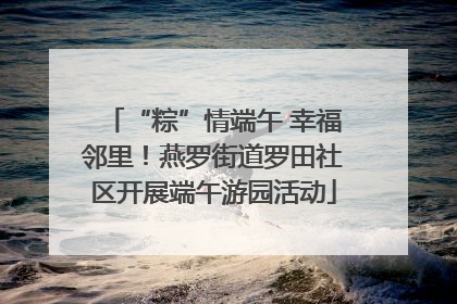 “粽”情端午 幸福邻里！燕罗街道罗田社区开展端午游园活动