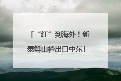 “红”到海外！新泰鲜山楂出口中东