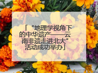 “地理学视角下的中华遗产——云南非遗走进北大”活动成功举办