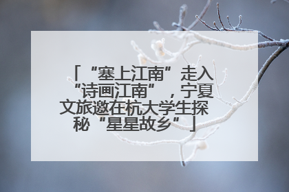 “塞上江南”走入“诗画江南”，宁夏文旅邀在杭大学生探秘“星星故乡”