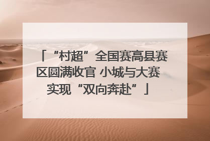 “村超”全国赛高县赛区圆满收官 小城与大赛实现“双向奔赴”
