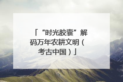 “时光胶囊”解码万年农耕文明（考古中国）