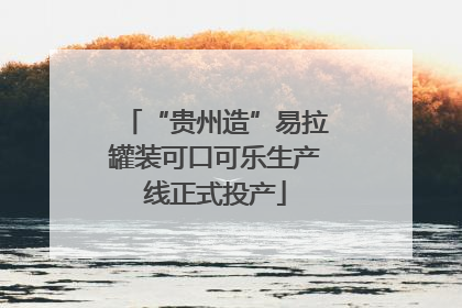 “贵州造”易拉罐装可口可乐生产线正式投产
