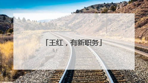 王红，有新职务