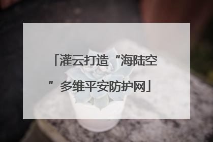 灌云打造“海陆空”多维平安防护网