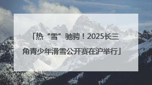 热“雪”驰骋！2025长三角青少年滑雪公开赛在沪举行