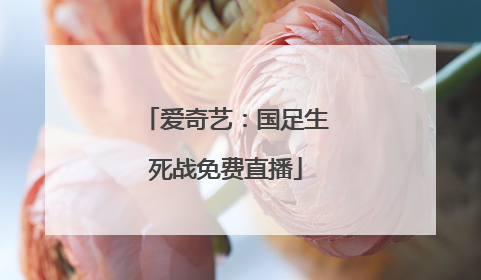 爱奇艺：国足生死战免费直播