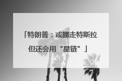 特朗普：或挪走特斯拉 但还会用“星链”