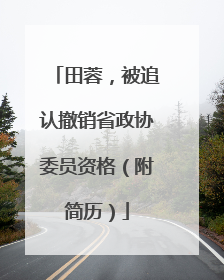 田蓉，被追认撤销省政协委员资格（附简历）