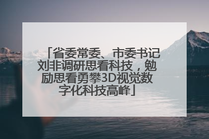 省委常委、市委书记刘非调研思看科技，勉励思看勇攀3D视觉数字化科技高峰