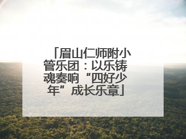 眉山仁师附小管乐团：以乐铸魂奏响“四好少年”成长乐章