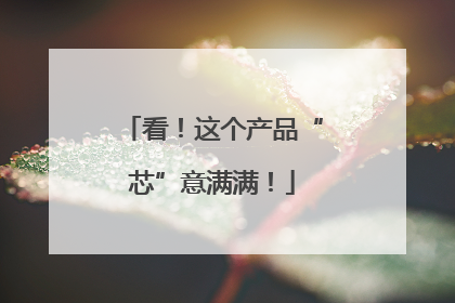 看！这个产品“芯”意满满！