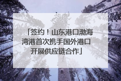 签约！山东港口渤海湾港首次携手国外港口开展供应链合作