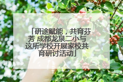 研途赋能，共育芬芳 成都龙泉二小与这所学校开展家校共育研讨活动