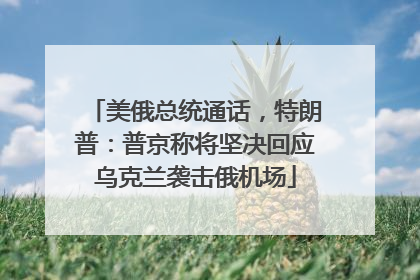 美俄总统通话，特朗普：普京称将坚决回应乌克兰袭击俄机场
