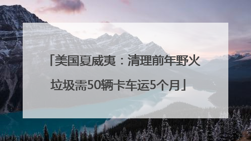 美国夏威夷：清理前年野火垃圾需50辆卡车运5个月