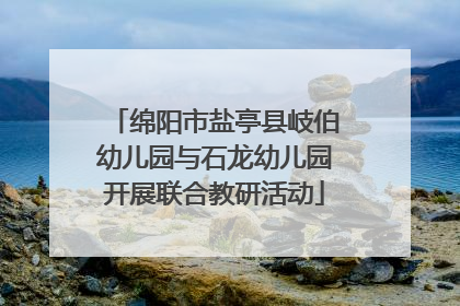 绵阳市盐亭县岐伯幼儿园与石龙幼儿园开展联合教研活动