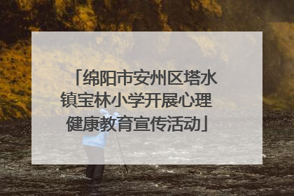 绵阳市安州区塔水镇宝林小学开展心理健康教育宣传活动