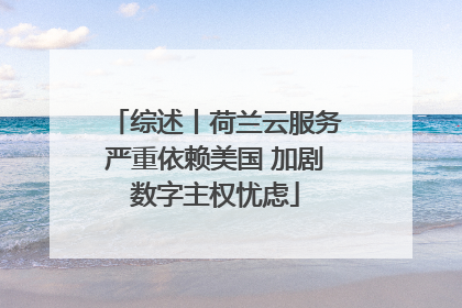 综述丨荷兰云服务严重依赖美国 加剧数字主权忧虑