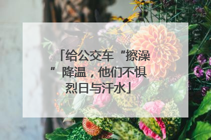 给公交车“擦澡”降温，他们不惧烈日与汗水