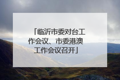 临沂市委对台工作会议、市委港澳工作会议召开