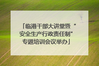 临港干部大讲堂暨“安全生产行政责任制”专题培训会议举办