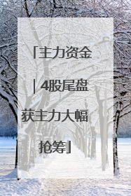 主力资金｜4股尾盘获主力大幅抢筹
