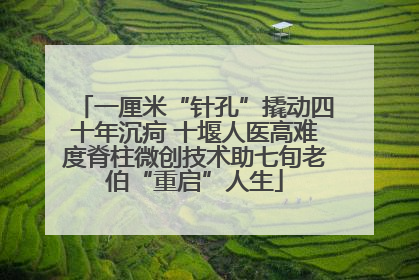 一厘米“针孔”撬动四十年沉疴 十堰人医高难度脊柱微创技术助七旬老伯“重启”人生