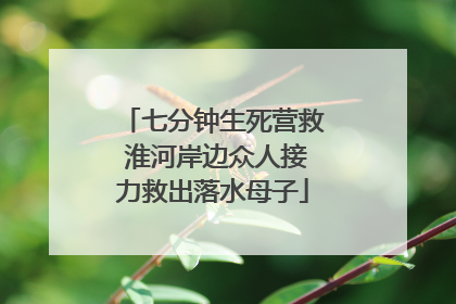 七分钟生死营救 淮河岸边众人接力救出落水母子