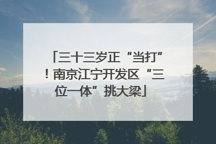 三十三岁正“当打”！南京江宁开发区“三位一体”挑大梁