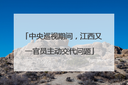 中央巡视期间，江西又一官员主动交代问题