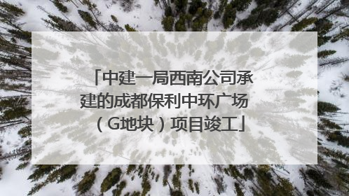 中建一局西南公司承建的成都保利中环广场（G地块）项目竣工
