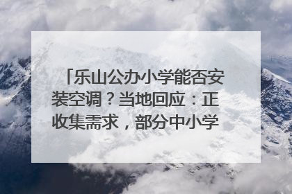 乐山公办小学能否安装空调？当地回应：正收集需求，部分中小学已启动安装｜云求助