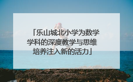 乐山城北小学为数学学科的深度教学与思维培养注入新的活力