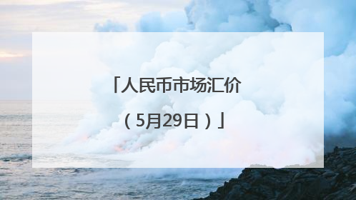 人民币市场汇价（5月29日）