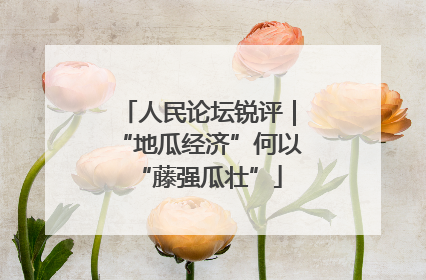 人民论坛锐评｜“地瓜经济”何以“藤强瓜壮”