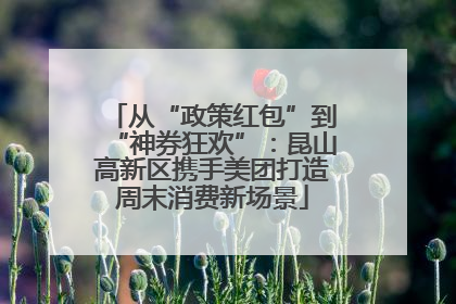 从“政策红包”到“神券狂欢”：昆山高新区携手美团打造周末消费新场景