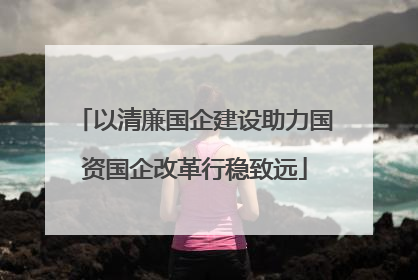 以清廉国企建设助力国资国企改革行稳致远