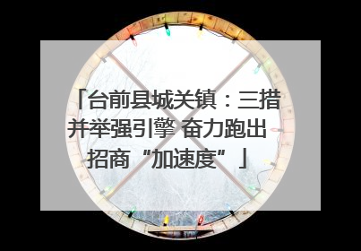 台前县城关镇：三措并举强引擎 奋力跑出招商“加速度”