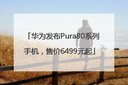 华为发布Pura80系列手机，售价6499元起