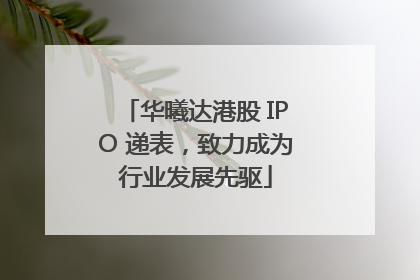 华曦达港股 IPO 递表，致力成为行业发展先驱