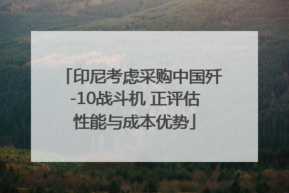 印尼考虑采购中国歼-10战斗机 正评估性能与成本优势