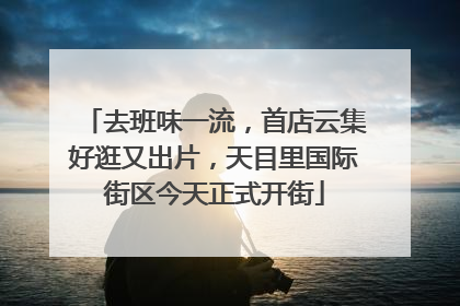 去班味一流，首店云集好逛又出片，天目里国际街区今天正式开街