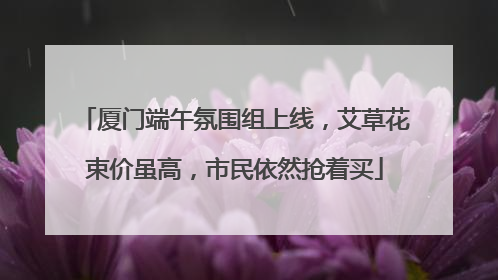 厦门端午氛围组上线，艾草花束价虽高，市民依然抢着买