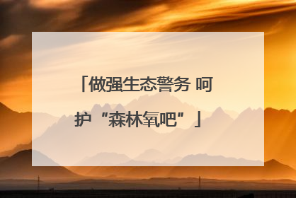 做强生态警务 呵护“森林氧吧”