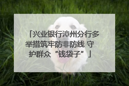 兴业银行漳州分行多举措筑牢防非防线 守护群众“钱袋子”