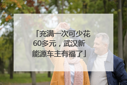 充满一次可少花60多元，武汉新能源车主有福了