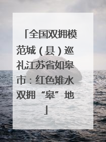 全国双拥模范城（县）巡礼江苏省如皋市：红色雉水双拥“皋”地
