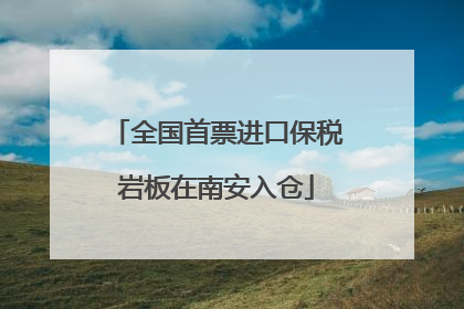 全国首票进口保税岩板在南安入仓